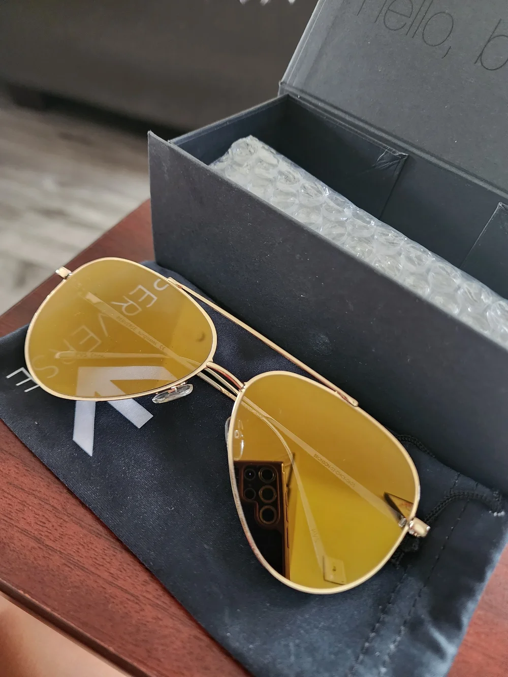 Perverse Bronson Gold Sunglasses